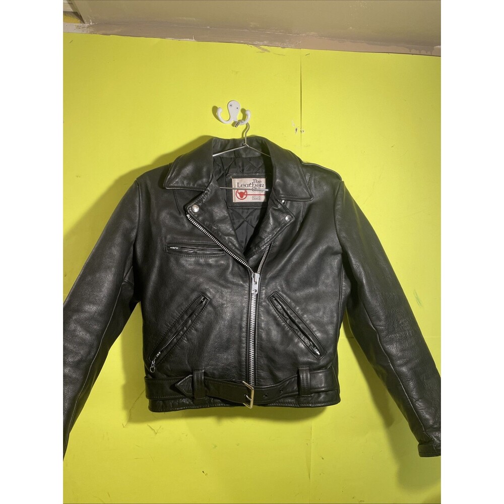 Vintage Sears The Leather Shop Harley Davidson Motorcycle Jacket Ladies Size 10